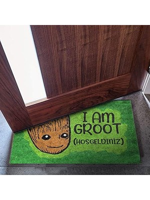 Karokstore Tasarımlı Dekoratif Kapı Önü Paspas, Dış Mekan/ev Içi/banyo/mutfak/yatak Odası/giriş Paspasları (Groot, 45X70)