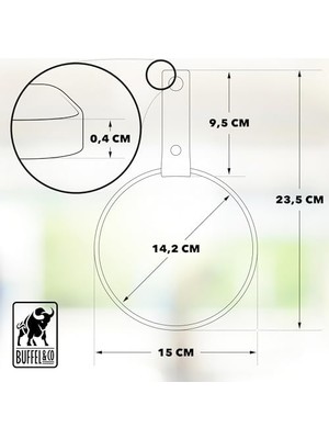 Karokstore Deri Havlu Askısı, Ikili Metal Kulplu Havlu Askısı - Gümüş