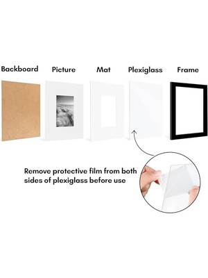 Karokstore Americanflat 5,5 x 6,5 Siyah Resim Çerçevesi Seti, 6,3 x 8,9 cm Paspartulu Resim Çerçevesi Veya 14 x 16,5 cm Çerçeve, Paspartusuz – Resim Çerçevesi, Kolaj, Duvar Dekorasyonu