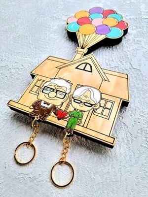 Karokstore Yukarı Bak Duvar Dekorasyon Anahtarlık Askısı