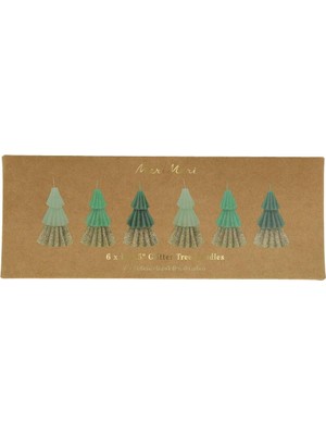 Karokstore - Green Mini Tree Candles - Yeşil Mini Ağaç Mumlar (6'lı)