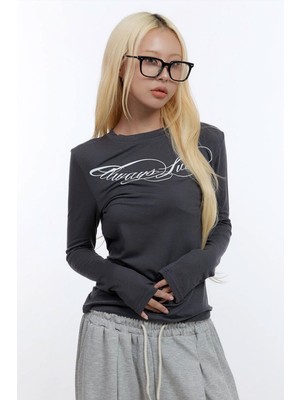 Füme Always lucky Y2K Uzun Kollu Crop