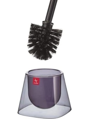 Karokstore Neon Tuvalet Fırçası Gövde Şeffaf Siyah Sap Opak Siyah M-E19-25-06