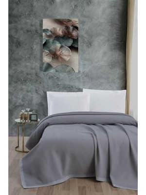 Karokstore Klimalı PIKE%100 Pamuk Petekli Pike, Dörtmevsim Pike Tek Kişilik 170X240 Gri