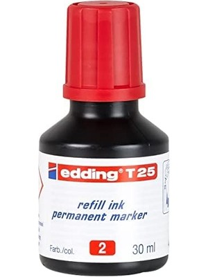 Karokstore T 25 Permanent Yedek Mürekkep - Kalıcı Mürekkep - Kırmızı - 25 ml