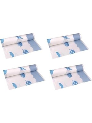 Karokstore 4 Adet Denzici Desenli Kağıt Masa Örtüsü (64 Masalık)