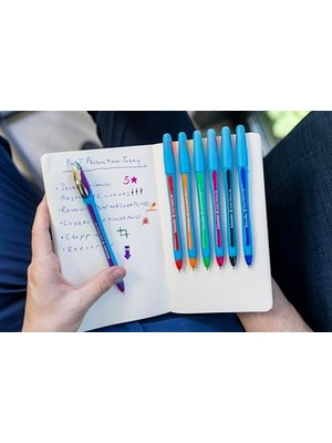 Karokstore Slider Memo Xb, Tükenmez Kalem, 6'lı Set, Canlı Renkler