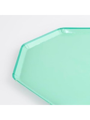 Karokstore - Sea Foam Green Plates - Deniz Köpüğü Yeşili Tabaklar (M) (X8)