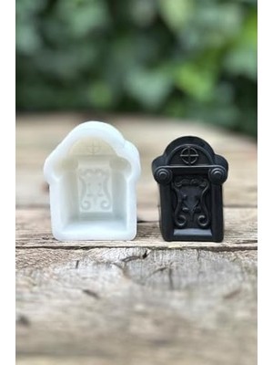 Karokstore Mezar Taşı Geyik Boynuzu Desenli Mum Kalıbı (Silikon) (1 Adet)