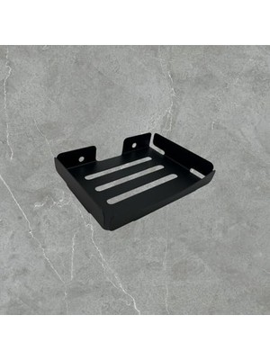 Karokstore Kendinden Yapışkanlı ve Vidalı Sabunluk Mat Siyah