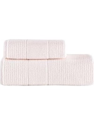 Karokstore Tekstil | 50X90-70X140 cm 2'li Banyo Havlu SETI,%100 Pamuklu Havlu Takımı Krem