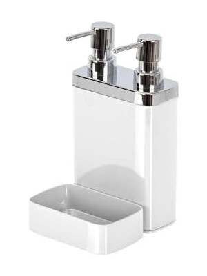 Karokstore 2'li Sıvı Sabunluk Süngerli Beyaz M-E10-01