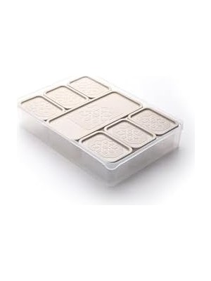 Karokstore Life 8 Adet Krem Kapaklı Kahvaltılık Seti Saklama Kabı MIT1164