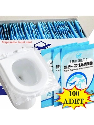 Karokstore 100 Adet Tek Kullanımlık Klozet Örtüsü Klozet Poşeti Klozet Kapak Örtüsü Dispenseri