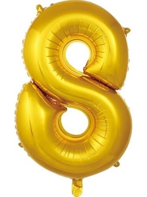Karokstore 5dm Balon 8 Rakam 76 cm Folyo Balon 34 Inc