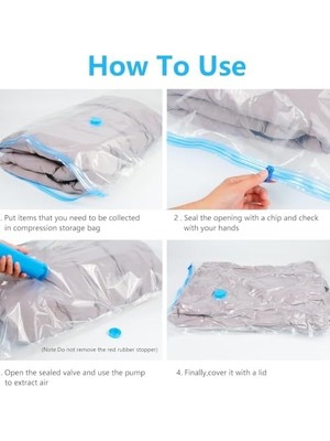 Karokstore Vakumlu Hurç 100X130 cm – Büyük Boy Vakumlu Saklama Torbası | Yorgan, Battaniye, Kıyafet Için Hava Sızdırmaz Saklama Çözümü