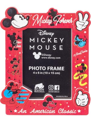 Karokstore Silver Buffalo Mouse Amerikan Klasik Kutulu Reçine Fotoğraf Çerçevesi, 10 x 15 cm