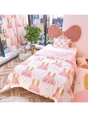 Karokstore Tavşan Çift Taraflı Çocuk Nevresim Takımı Polycotton