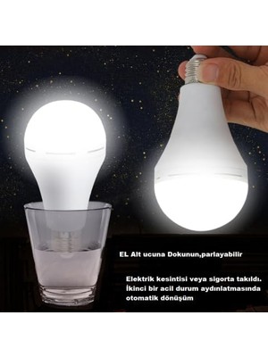 Karokstore CT-4229B Şarjlı LED Ampul, 7 W