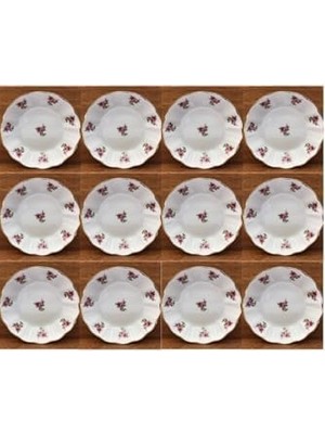 Karokstore Porselen Çay Tabak Pembe Çiçekli 12'li 869PMBCCCK129127912.