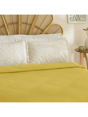 Karokstore Lina Bambu Çift Kişilik Pike Takımı Sarı