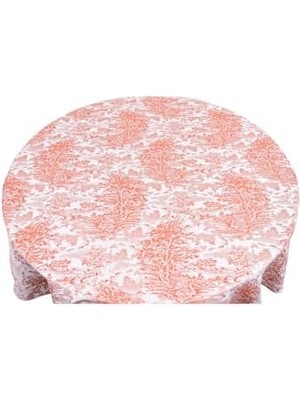 Karokstore & Laurel Dokuma Kumaş Masa Örtüsü Açık Kahverengi Ağırlıklı (160 Yuvarlak)