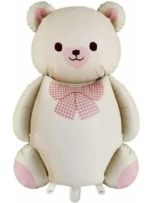 Karokstore Retro Büyük Bej Ayı Folyo Balon 65,5-90 cm