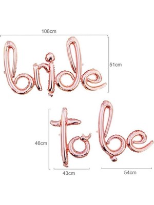 Karokstore Patladı Gitti Rose El Yazılı Bride To Be Folyo Balon