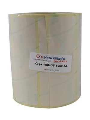 Karokstore Kuşe Rulo Etiket 100MM x 35MM 1000 Adet