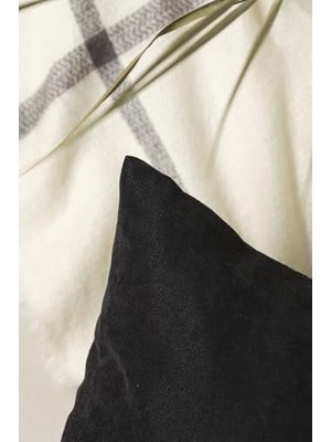 Karokstore Home Siyah Sade Panorama Kırlent Kılıfı Çok Farklı Renk Seçeneğiyle, 45 x 45