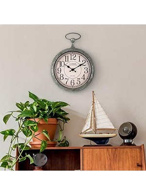 Karokstore 404-3828 9 Inç Cep Saati Kuvars Duvar Saati, Yeşil