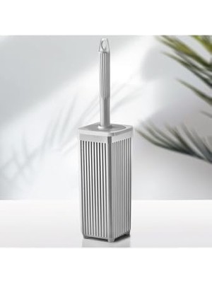 Karokstore Tuvalet Fırçası Klozet Fırçası Kare Gri