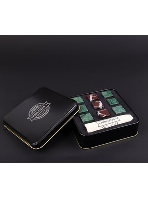 Karokstore Yeşil Vişne Mermer Viski Taşı Hediye Kutulu Babalar Günü Hediyesi (9 Adet)