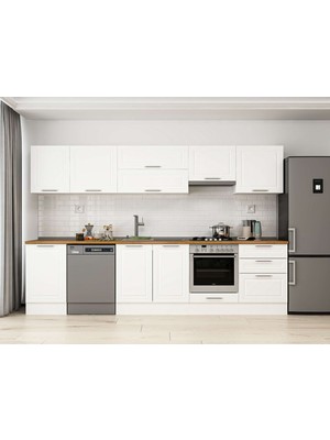Alvinka 320X210 cm Mbr_c Mutfak Dolabı Beyaz Beyaz M-E90S50S60-1