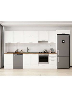 Alvinka 385X222 cm Mbr_c Mutfak Dolabı Beyaz Beyaz MB-E90S50S45-1