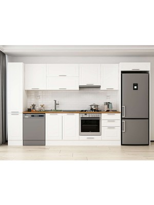 Alvinka 380X222 cm Mbr_c Mutfak Dolabı Beyaz Beyaz MBB-E90B40S50-1
