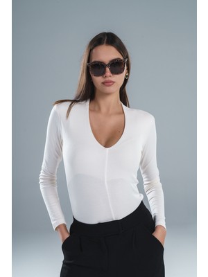 Paw Garage Kadın Buzzy Kumaş Uzun Kollu Bluz