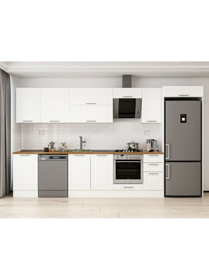 Alvinka 370X222 cm Mbr_c Mdf Mutfak Dolabı Beyaz Beyaz MB-E80S50S40-2
