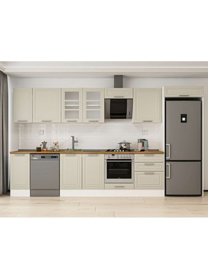 Alvinka 380X222 cm Mbr_c Mutfak Dolabı Beyaz Kumtaşı MB-E80S40S60-3