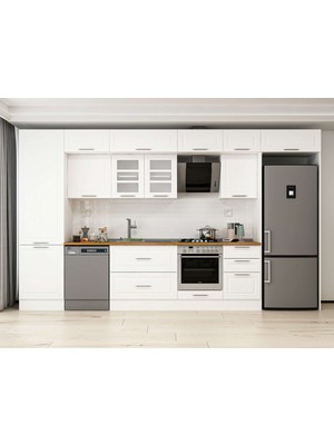 Alvinka 390X240 cm Mbr_c Mutfak Dolabı Beyaz Beyaz MBB-E80B60S50-3