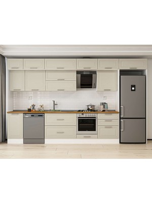 Alvinka 395X240 cm Mbr_c Mutfak Dolabı Beyaz Kumtaşı MB-E90S45S60-2
