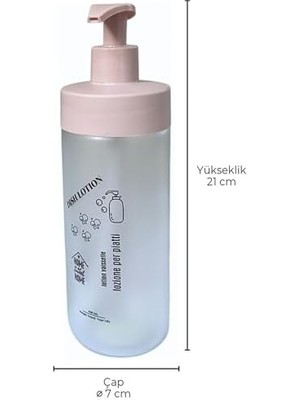 Karokstore Kaliteli Pompalı Cam Sabunluk (Pembe)