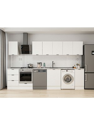 Alvinka 330X210 cm Mbr_b Mutfak Dolabı Beyaz Beyaz