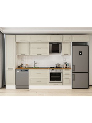 Alvinka 375X240 cm Mbr_c Mutfak Dolabı Beyaz Kumtaşı MBB-E90B45S40-2