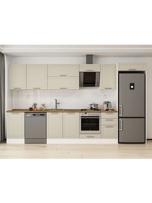 Alvinka 385X222 cm Mbr_c Mutfak Dolabı Beyaz Kumtaşı MB-E90S50S45-2