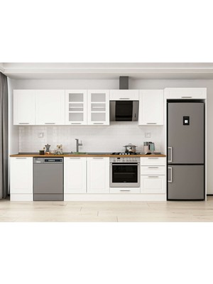 Alvinka 385X222 cm Mbr_c Mutfak Dolabı Beyaz Beyaz MB-E90S45S50-3