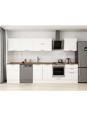 Alvinka 330X210 cm Mbr_c Mutfak Dolabı Beyaz Beyaz M-E90S60S60-2