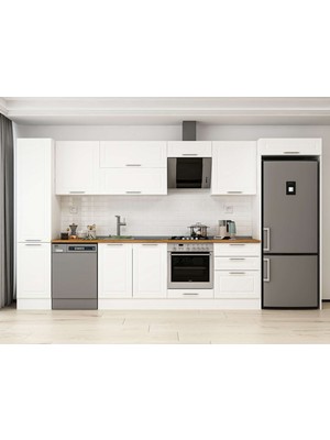 Alvinka 395X222 cm Mbr_c Mdf Mutfak Dolabı Beyaz Beyaz MBB-E90B45S60-2