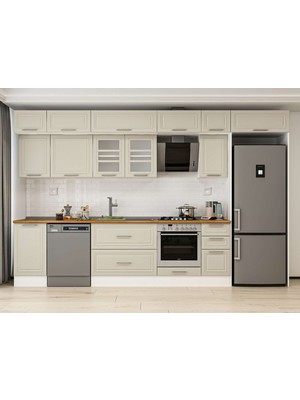Alvinka 365X240 cm Mbr_c Mutfak Dolabı Beyaz Kumtaşı MB-E80S45S40-3