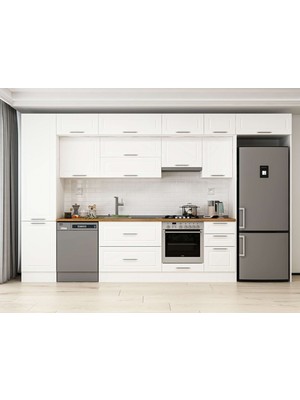 Alvinka 375X240 cm Mbr_c Mdf Mutfak Dolabı Beyaz Beyaz MBB-E80B50S45-1